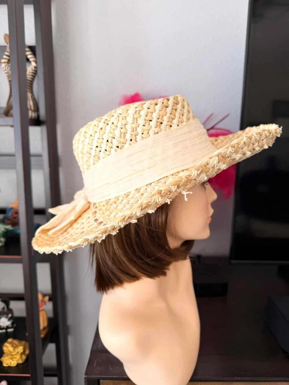 Straw Wide-Brim Sun Hat - Natural